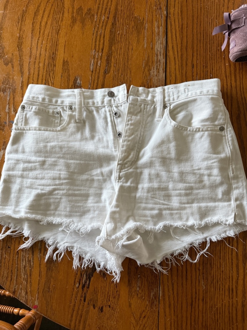 Madewell distressed denim shorts